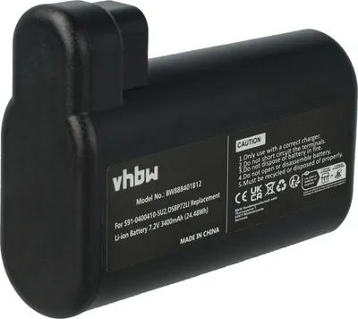 Produktbild von vhbw Akku kompatibel mit Electrolux 900258192, 900257983, 900257877, 900258312, 900258193, 900277252 Staubsauger Schwarz (3400 mAh, 7,2 V, Li-Ion)