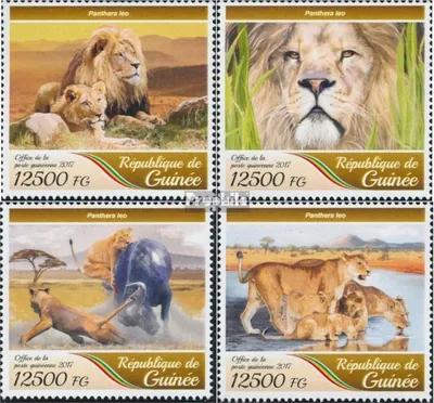Produktbild von Briefmarken Guinea 2017 Mi 12600-12603 (kompl. Ausgabe) postfrisch Löwen