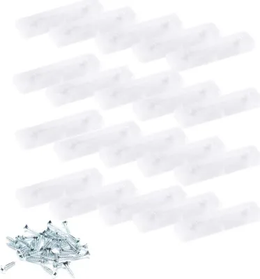 Produktbild von 20x sossai Möbelgleiter in Transparent inkl. Schrauben 50x14x5mm Bodenabstandshalter Möbelpads Möbelfüße zum Anschrauben
