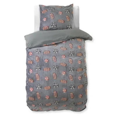 Productafbeelding van Sleeptime dekbedovertrek Glow in the dark Sport Grijs 140 x 220 cm, AI-gegenereerde afbeelding