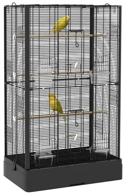 Obrázek produktu pro Ptačí klec, odolný materiál, snadný přístup, černá, 61 x 365 x 98 cm