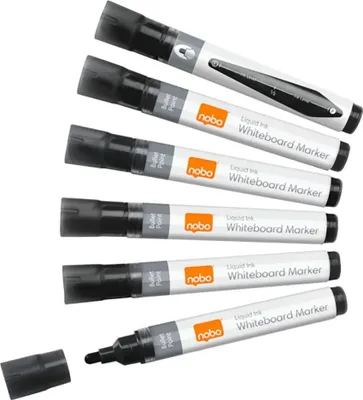 Obrázok produktu pre Nobo 1915377, 10 kusov, Čierna, Guličkové zakončenie, Čierna, Šedá, Biela, Rúra, 3 mm