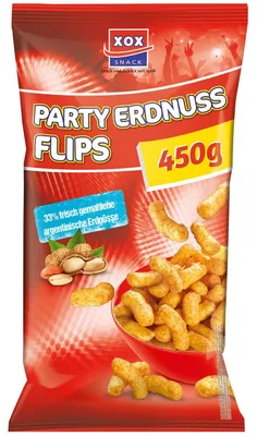 Obrázek produktu pro XOX Party Flips Peanut Style křupavý arašídový snack se sladkou kukuřicí 450g