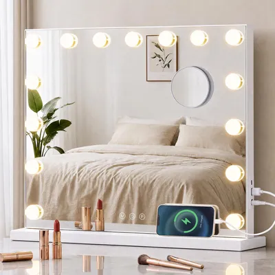 Produktbild von Hollywood Schminkspiegel SONGMICS mit 15 dimmbaren LEDs, beleuchtet, Make-up