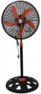 Obrázek produktu pro Ventilátor Oliver Voltz OV51760N18, 50 W, 18", 3 rychlosti, světelná indikace, nastavení, černá/oranžová
