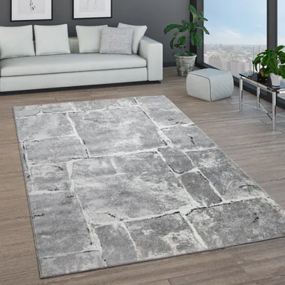 Produktbild von Teppich Wohnzimmer Kurzflor Marokkanische Kreis Und Bordüren Muster Modern Grösse 60x100 cm
