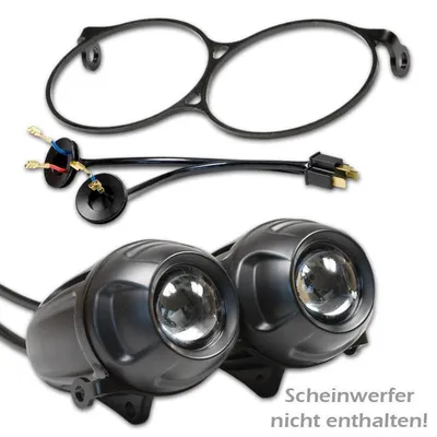 Zdjęcie produktu dla Halterahmen für 2 Elipsoid Scheinwerfer+ Kabelbaum