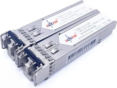 Produktbild von Elfcam - 2er-Pack SFP-Module 1,25 Gbps - LC/UPC Duplex Multimode 850nm, bis zu 550 m, Hochleistungs-Glasfaser-Transceiver