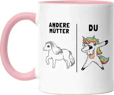 Produktbild von Andere Mütter Du Tasse Rosa beste Mutter Mama der Welt Geschenk Einhorn Lustig Geburtstag Muttertag Sohn Tochter