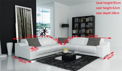 Produktbild von Ecksofa Sofa Couch Polster Wohnlandschaft Leder Eck Sofas Garnitur L Form Möbel
