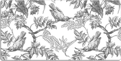 Produktbild von Schreibtischmatte Tischunterlage 90x45 cm Mauspad - Graue Vögel