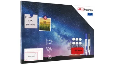 Produktbild von Metallische Magnettafel, MetalBoard, MILCHSTRASSE 60×40 cm + GRATIS Zubehörset