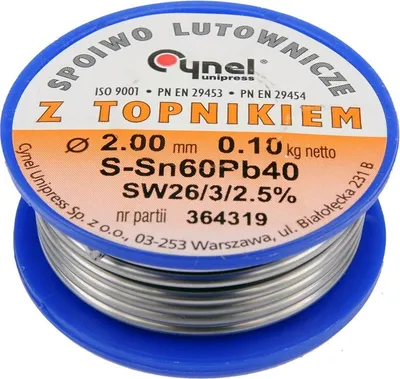 Immagine prodotto di Metallo d'apporto a saldare SN60PB40 2,0/100 76818 CYNEL