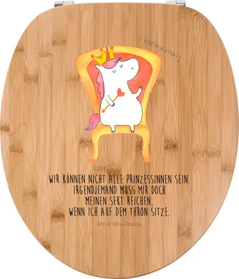 Produktbild von Mr. & Mrs. Panda Toilettendeckel Einhorn König - Transparent - Geschenk, WC Brille, Klobrille, Unicorn, Krone, Prinzessin, WC-Sitz, Deko, Bundeskanzler, Klo-Deckel, Sitz