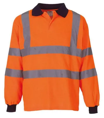 Produktbild von Yoko - Hi-Vis Poloshirt für Herren Langärmlig LT5746 (S) (Orange)