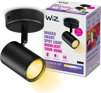 Image de WiZ IMAGEO Spot Plafonnier Tunable White 1x5W Noir