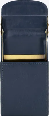 Immagine prodotto di Porta biglietti da visita Wittchen in pelle con logo, blu navy, pelle naturale