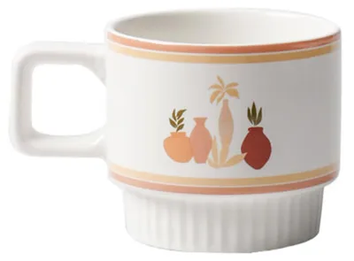 Keramikbecher 300 ml, matt, mit Henkel, für Kaffee & Tee
