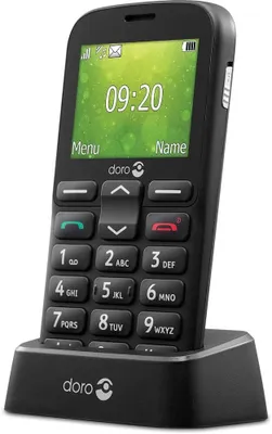 Produktbild von Doro 1380, Balken, Dual-SIM, 6,1 cm (2.4"), 0,3 MP, 800 mAh, Schwarz