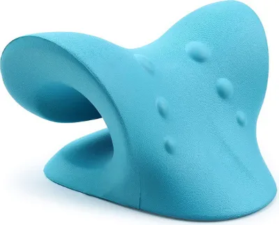 Produktbild von Nackenstrecker, Neck Pain Relief, Nackenstütze zur Nackenentspannung, Halswirbelsäule strecken Hellblau