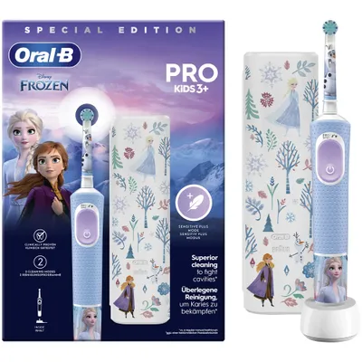 Zdjęcie produktu dla Oral-B Vitality Pro Frozen, Dziecko, Obrotowo-pulsacyjna szczoteczka do zębów, Puls, Czarny, Szary, 2 min, Czarny