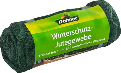 Produktbild von Dehner Winterschutz mit Dekor, Jute-Gewebesack, ca. 300 x 105 cm, grün