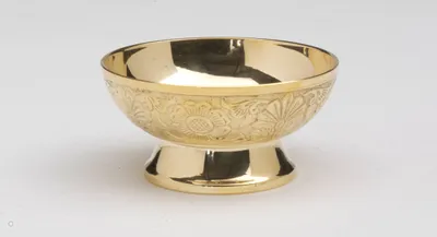 Produktbild von Räucherschale, Weihrauchschale "Blume" (Außenseite) Messing Gold Ø 9,5 cm für Räucherkohle