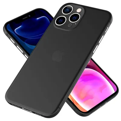 Produktbild von NALIA Extrem Dünnes Hardcase für iPhone 13 Pro Max, Durchsichtig 0,3mm Schlank Schwarz