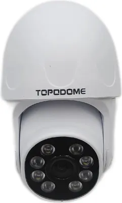 Image de Caméra de surveillance Topodome pour l'intérieur et l'extérieur, caméra Wi-Fi d'extérieur, orientable à 355°/120°, caméra Wi-Fi HD
