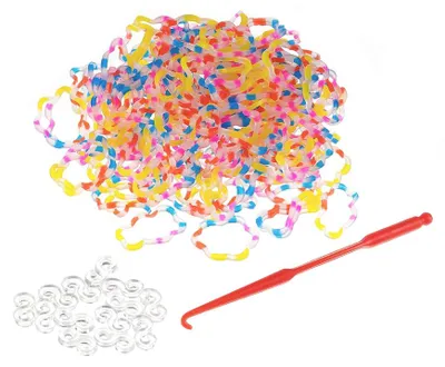 Produktbild von Mucola Loom Bänder 600 Stück – DIY Gummibänder für Armbänder, kompatibel mit allen Loom-Boards, reißfest & elastisch, Bastelspaß für Kinder & Erwachsene