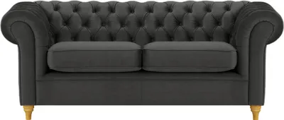 Produktbild von Dreisitzer-Sofa Chesterfield - schwarz - Velluto 20