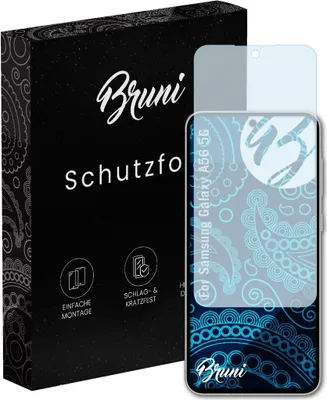 Produktbild von Bruni Basics-Clear 2x Schutzfolie kompatibel mit Samsung Galaxy A56 5G Folie