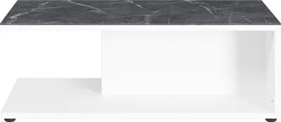Produktbild von Germania Couchtisch 1495-585 GW-California, in Weiß/Marmor Nb., mit Dualkante, 109 x 39 x 59 cm (BxHxT)