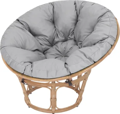 Produktbild von Rundkissen SOA Ø114 cm für Papasan & Jordrup Stuhl – 8 cm dick, grau, wetterfest,   – HobbyGarden
