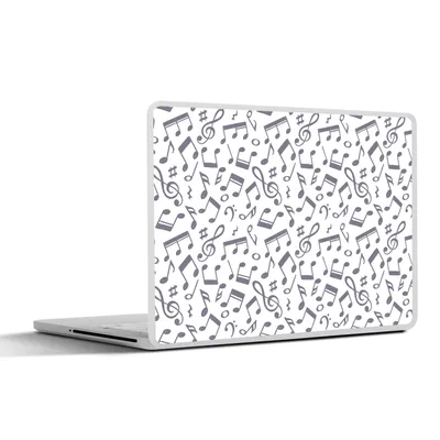 Produktbild von MuchoWow® Laptop Aufkleber Sticker Cover Musiknoten - Muster - Musik 31x22.5 cm - Laptop-Deko
