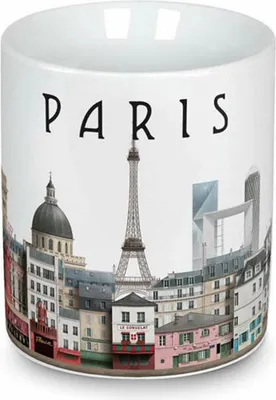 Obrázek produktu pro Martin Schwartz Paris hrnek, hrnek na kávu s motivem města, porcelán, 300 ml, MS-8003