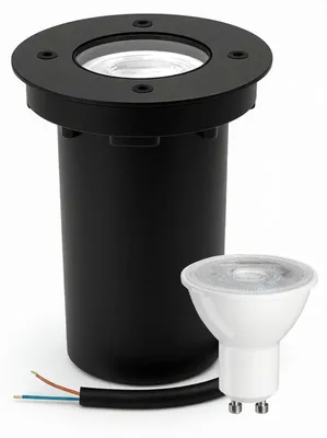 Immagine prodotto di Faretto da incasso da terra per esterno - Acciaio inox - IP67 - Nero