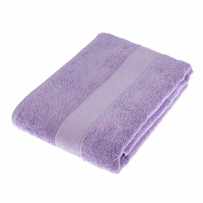 Produktbild von HOMESCAPES Frottee Badetuch 100% Baumwolle Handtuch 100x150cm – lila Flieder