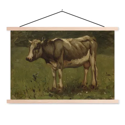 Produktbild von MuchoWow® Textilposter Kuh - Gemälde von Anton Mauve 120x80 cm mit holzfarbenen Rahmen - Aufhängeset