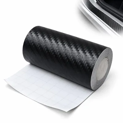 Produktbild von Carbonfolie selbstklebend Schwarz – Carbon Optik Klebeband zum Zuschneiden für Einstiegsleisten, Ladekante & Zierleisten – 10 cm x 5 m