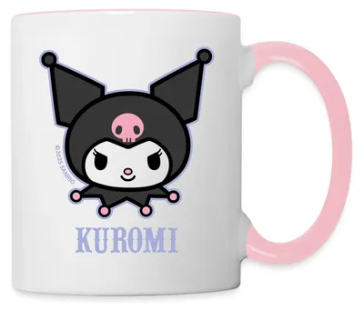 Produktbild von Spreadshirt Kuromi Portrait Tasse Zweifarbig, One size, Weiß/Pink
