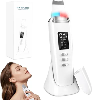 Produktbild von Ultrasonic Skin Scrubber, 4 Modi, mit Licht, für Gesichtsreinigung