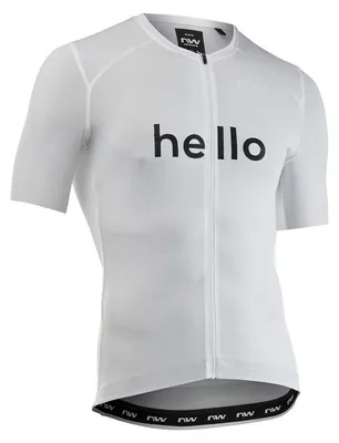 Zdjęcie produktu dla Koszulka rowerowa NORTHWAVE Blade Hello Goodbye S/s biała - Rozmiar XL