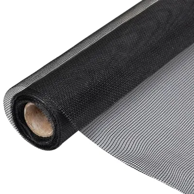 Produktbild von Glasfaser Fliegengitter - Insektenschutz für Fenster - 100 x 1000 cm - Hakenbefestigung - Mückennetz Rolle - Schwarz