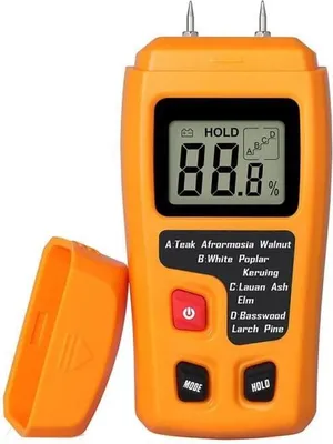 Produktbild von Tragbares Holzfeuchtigkeitsmessgerät mit LCD-Display zur Messung des Feuchtigkeitsgehalts von Brennholzpapier