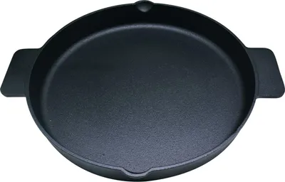 Produktbild von Gusseisen Grillpfanne mit 2 Ausgüssen und 2 Griffen, Ø 30 cm, 5 cm Höhe, für alle Herdarten