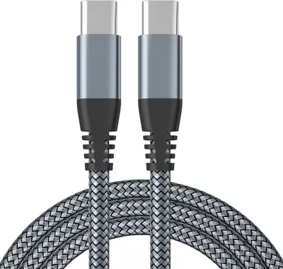 Immagine prodotto di INF Cavo di ricarica USB-C da 60 W con ricarica rapida, compatibile con iPhone 15/Plus/Pro Max, Samsung Galaxy S24/S23/S22, Pixel 7 Pro Grigio 2 metri