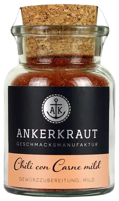 Immagine prodotto di Ankerkraut Chili con Carne mild 80g | Korkenglas 80g