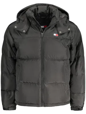 Produktbild von Herrenjacke Schwarz mit Abnehmbarer Kapuze aus Recyceltem Polyester