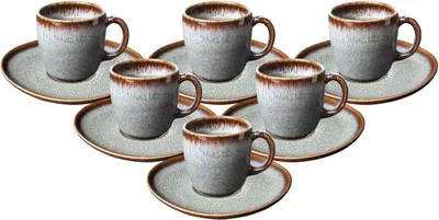 Produktbild von like. by Villeroy & Boch Lave beige Kaffeetasse mit Untertasse 190 ml 6er Set